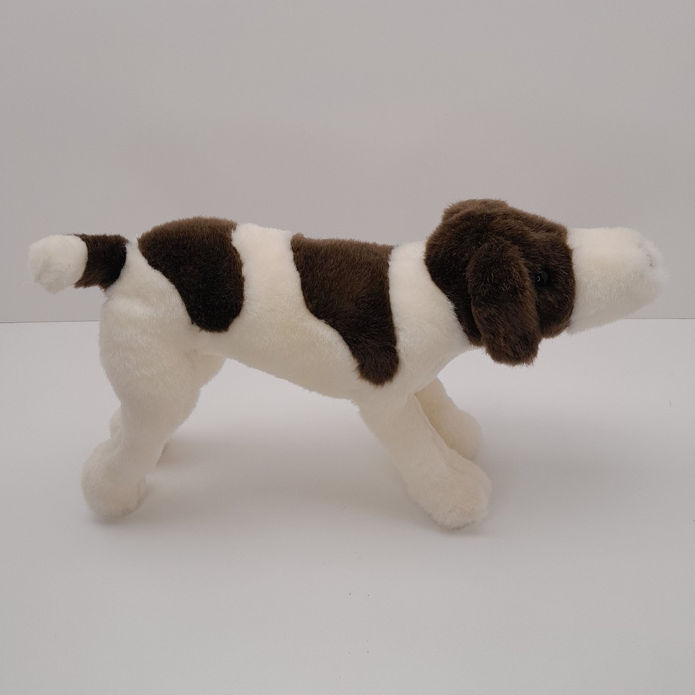 Vintage GUND Poseable Dog Plush 10" White Brown Style 9021 - 1991 NWT - Picture 10 of 15